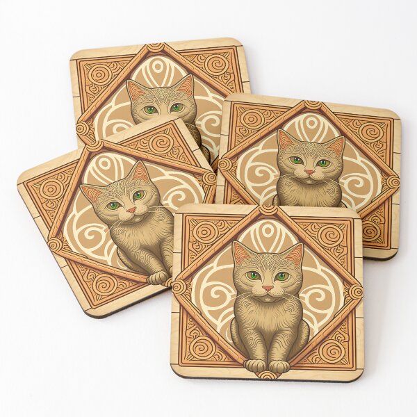Item preview, Ornate Cat Tile Design designed and sold by NianderQuinn.