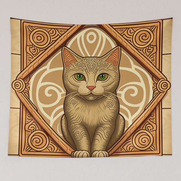 Item preview, Ornate Cat Tile Design designed and sold by NianderQuinn.