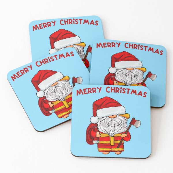 Item preview, Merry christmas firefighter designed and sold by HarriPaloma.