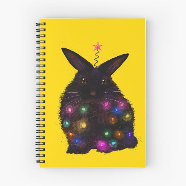 Item preview, Christmas black rabbit designed and sold by Valeriya Korenkova Kodamorkovkart.