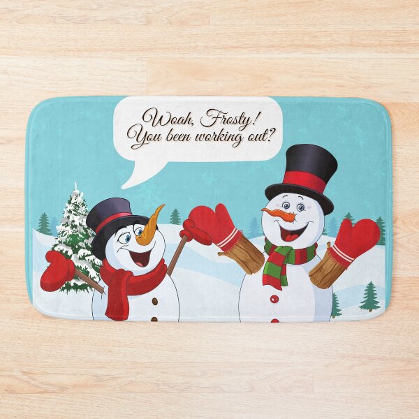 Item preview, Gym Buff Snowman designed and sold by Mandii Pope.