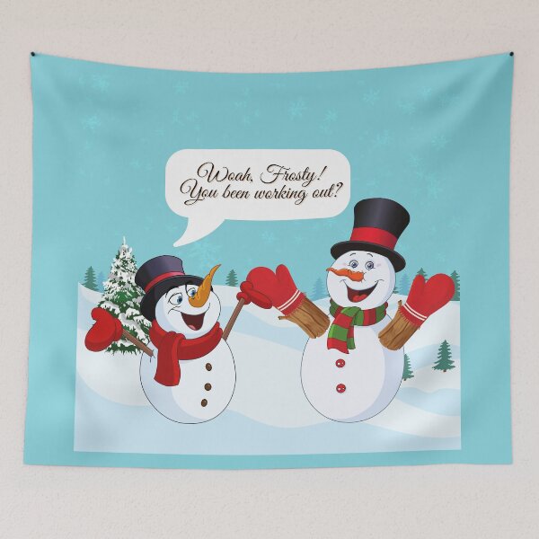 Item preview, Gym Buff Snowman designed and sold by Mandii Pope.