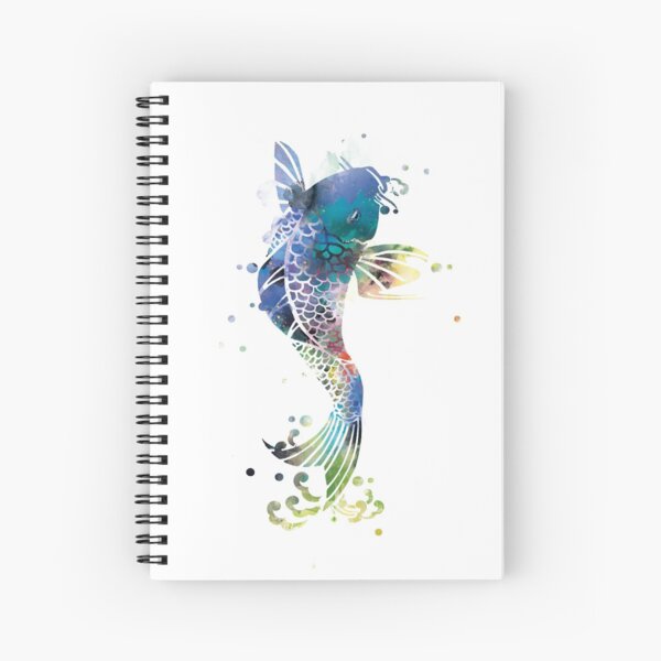 Koi Fish Spiral Notebook By Monnprint Redbubble