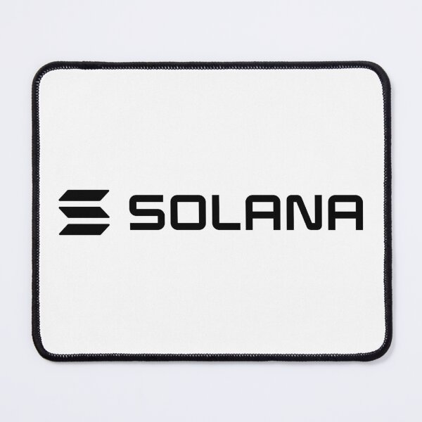 Item preview, Solana SOL Crypto Altcoin - Clean Horizontal Black Logo with Black Text Logo designed and sold by CryptoMoods.