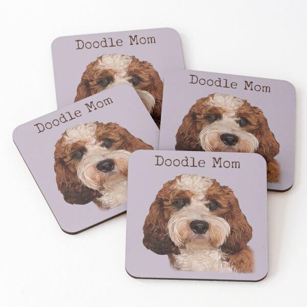 Item preview, Red & White Doodle Dog Mom designed and sold by Happy Dog Doodles.