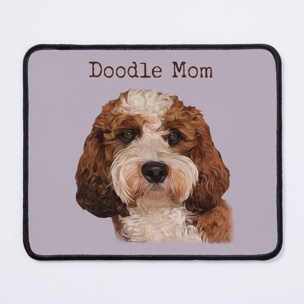 Item preview, Red & White Doodle Dog Mom designed and sold by Happy Dog Doodles.
