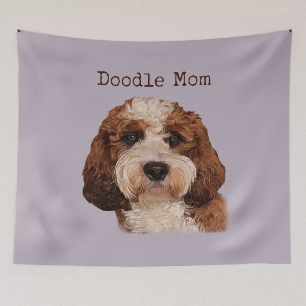 Item preview, Red & White Doodle Dog Mom designed and sold by Happy Dog Doodles.