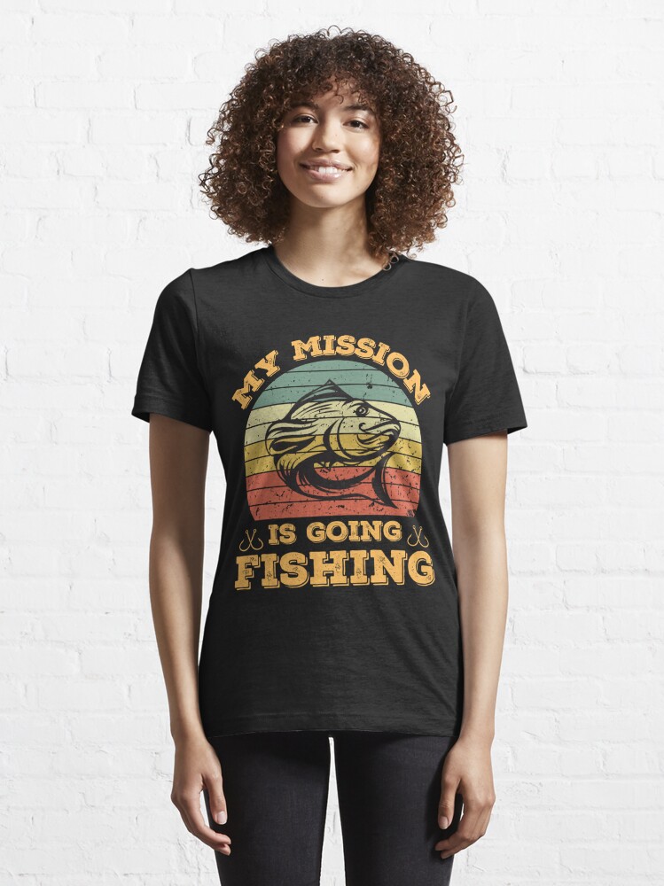 My Mission Is Going Fishing - Vintage sunset fishing lover