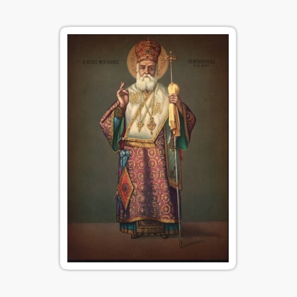 Item preview, Saint Nectarios of Aigina iconography By CallisC ⭐️⭐️⭐️⭐️⭐️ designed and sold by Calliope Cr ⭐⭐⭐⭐⭐.