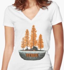 bon iver - I love the thought that people put into clothes. Women's Fitted V-Neck T-Shirt