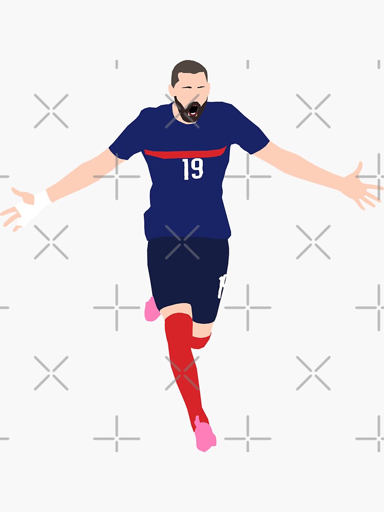 Karim Benzema - France  Sticker for Sale by ART 2P