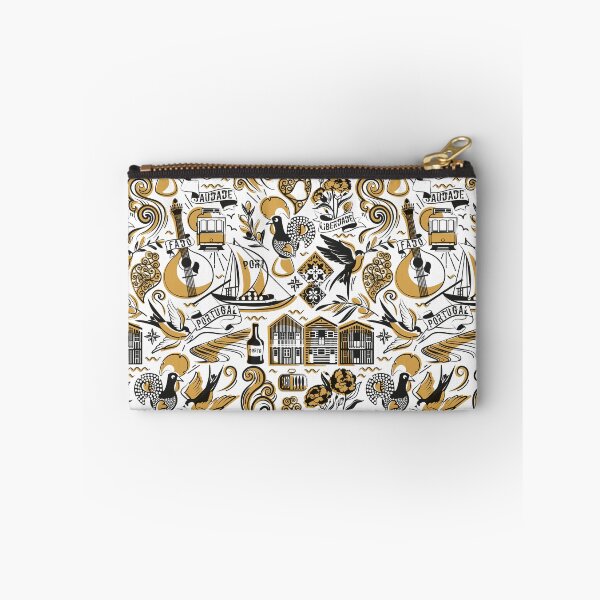 Item preview, Saudade // white background flash tattoo popular motifs from Portugal in rob roy yellow and black and white designed and sold by SelmaCardoso.