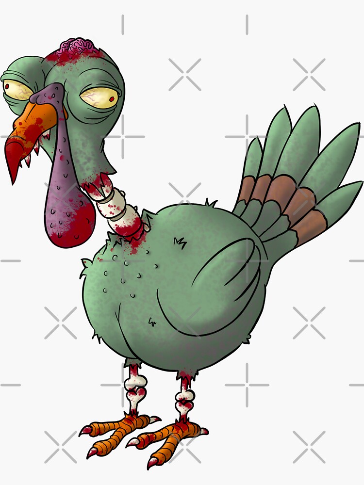 "Zombie Turkey" Sticker for Sale by DMAFEb Redbubble
