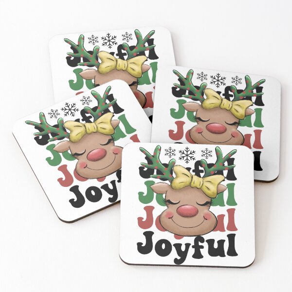 Item preview, Cute and Joyful Christmas Reindeer designed and sold by PearlMoonGrapes.