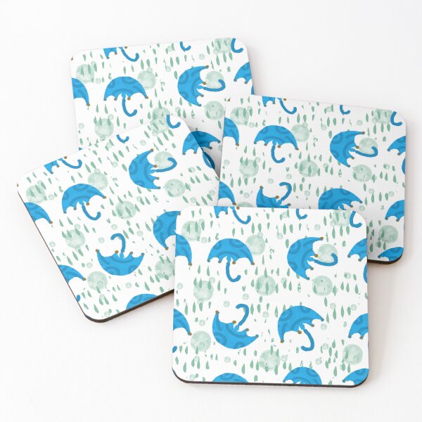 Item preview, Abstract Blue Umbrella Pattern with Little Cute Raindrop designed and sold by LicoBartwork.