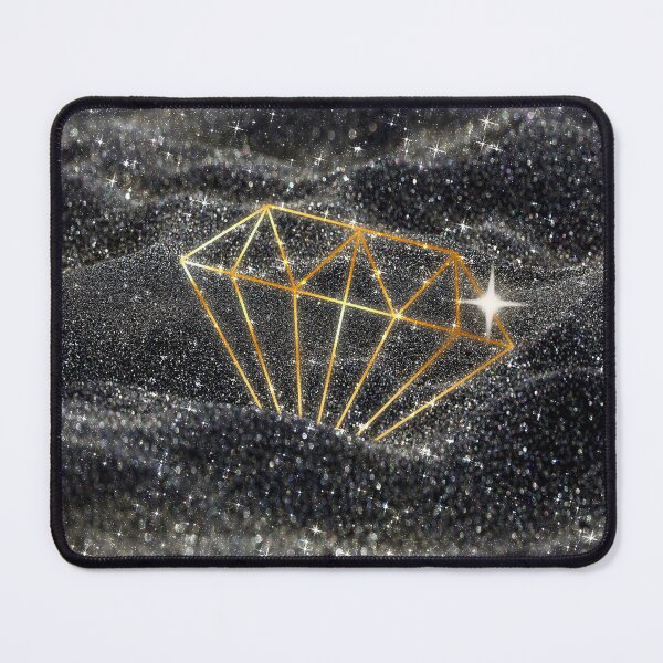 Item preview, Black Sand Glitter and Gold Diamond Shape Fashion designed and sold by Jolly-Yosei.