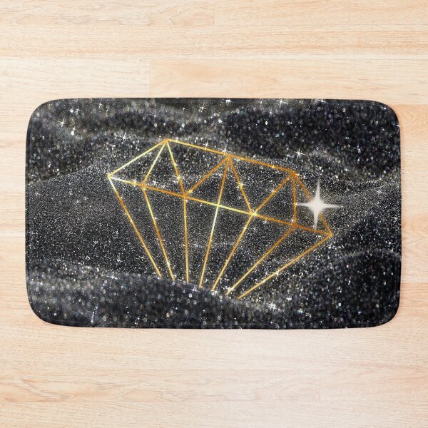 Item preview, Black Sand Glitter and Gold Diamond Shape Fashion designed and sold by Jolly-Yosei.