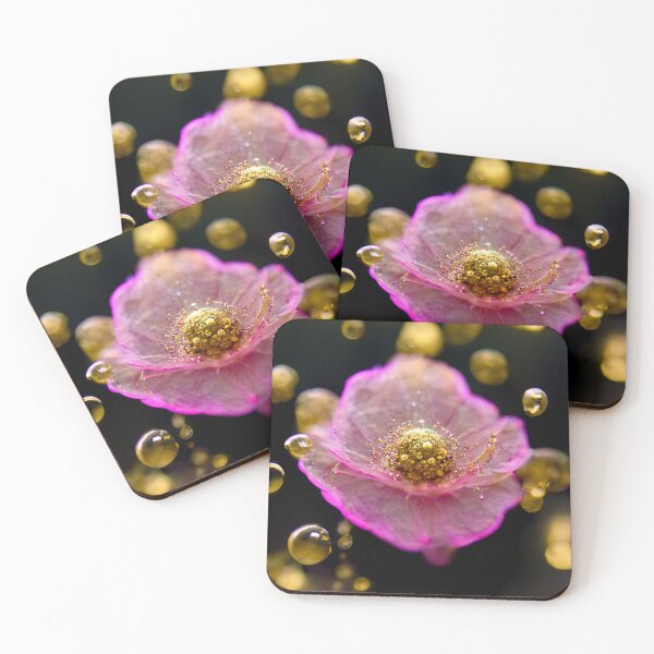 Item preview, Gold water drop flower designed and sold by DigitPrint.