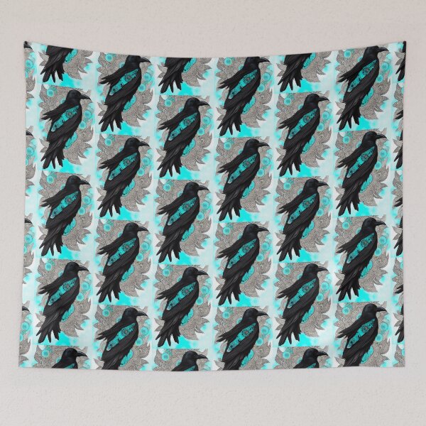 Item preview, Turquoise Black Crow designed and sold by Mikkerz.