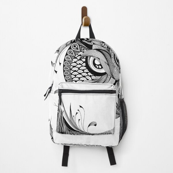 Item preview, Black and White Detailed Symmetrical Owl Face designed and sold by YzHmDesign.