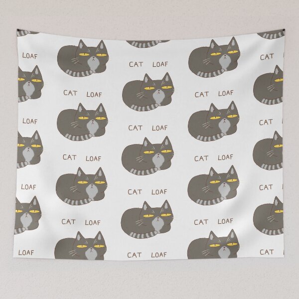 Item preview,  Funny gray cat loaf designed and sold by Mayarart.