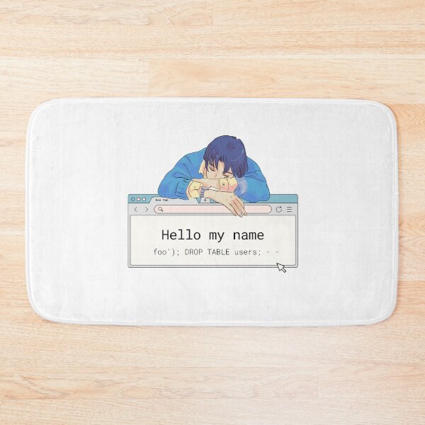 Item preview, Hello My Name Is SQL Injection Sticker designed and sold by bitif.