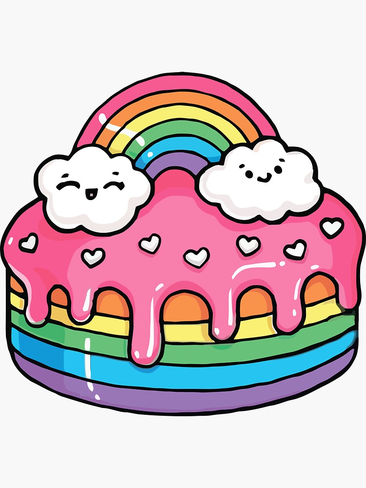 "moriah elizabethrainbow cake" Sticker for Sale by mekelkale Redbubble