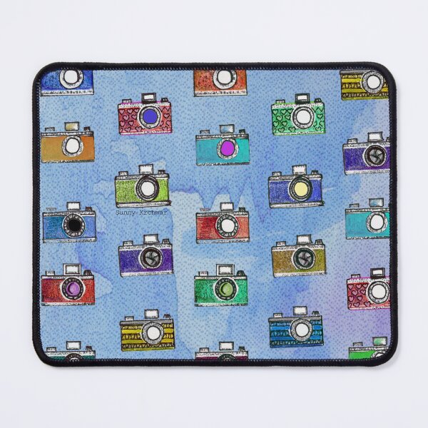 Item preview, Little tiny Cameras on blue designed and sold by Sunny Creations.
