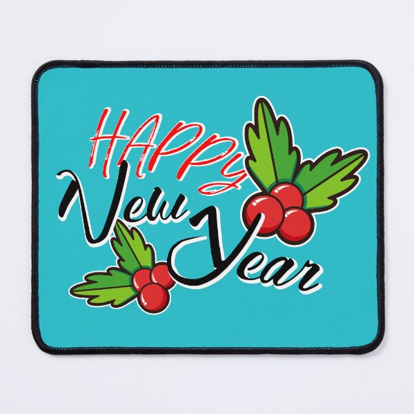 Item preview, Happy New Year greeting, logo with red berries designed and sold by annamiss.