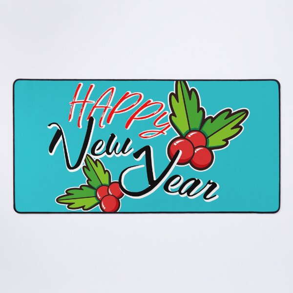 Item preview, Happy New Year greeting, logo with red berries designed and sold by annamiss.