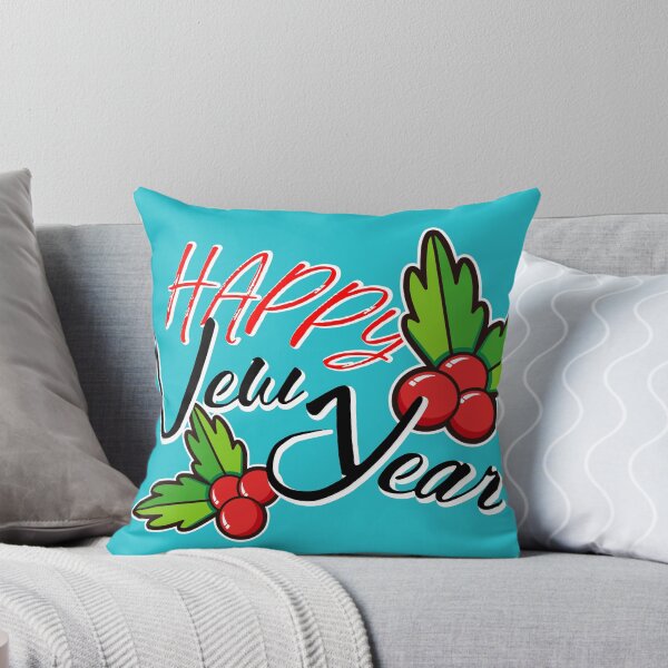 Item preview, Happy New Year greeting, logo with red berries designed and sold by annamiss.