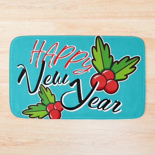 Item preview, Happy New Year greeting, logo with red berries designed and sold by annamiss.