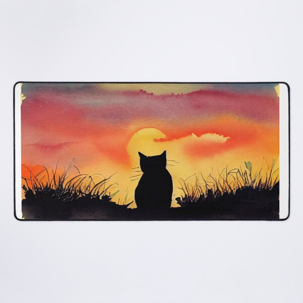 Item preview, Cat Looking at Sunset designed and sold by recollectionsv.