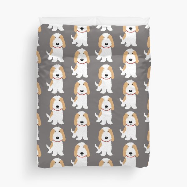 Cute Cartoon Dog PBGV Duvet Cover