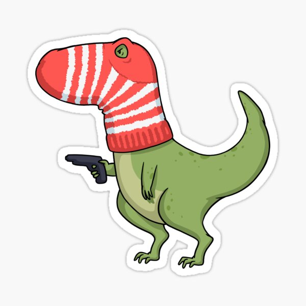 Dangerous Dinosaur Funny Dinosaur Design Sticker