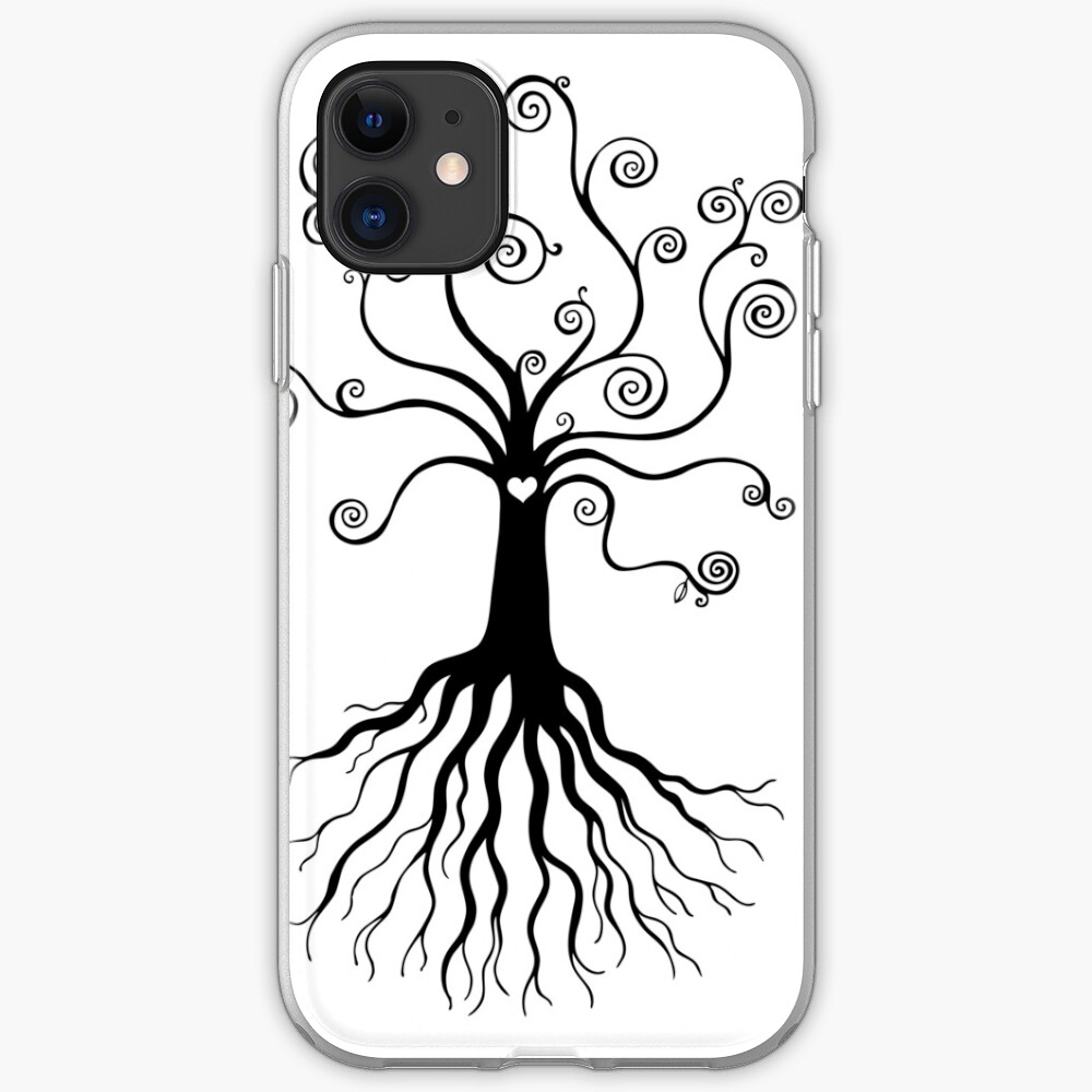 Tree of Life - black and white by Cecca Designs iPhone Case & Cover