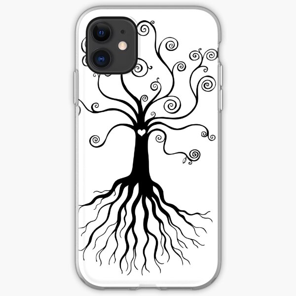 Tree of Life - black and white by Cecca Designs iPhone Soft Case