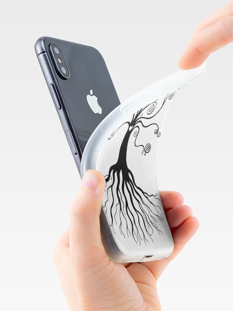 Alternate view of Tree of Life - black and white by Cecca Designs iPhone Case & Cover