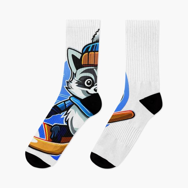 Item preview, cute racoon skiing designed and sold by Elite's Workshop.