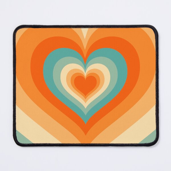 Item preview, Retro Hippie Hearts Pattern designed and sold by HotHibiscus.