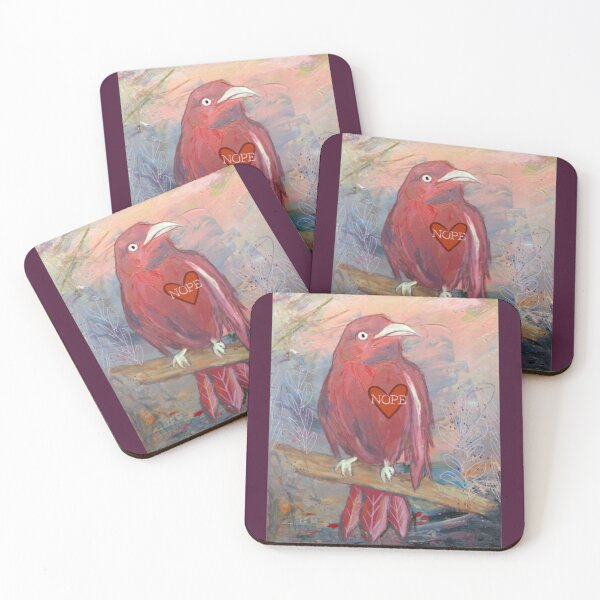Item preview, Nope to Love Pink Painted Raven  designed and sold by ginaisarty.