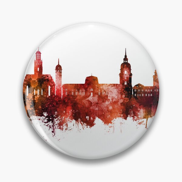 Item preview, Darmstadt Germany Skyline designed and sold by ArtPrints.
