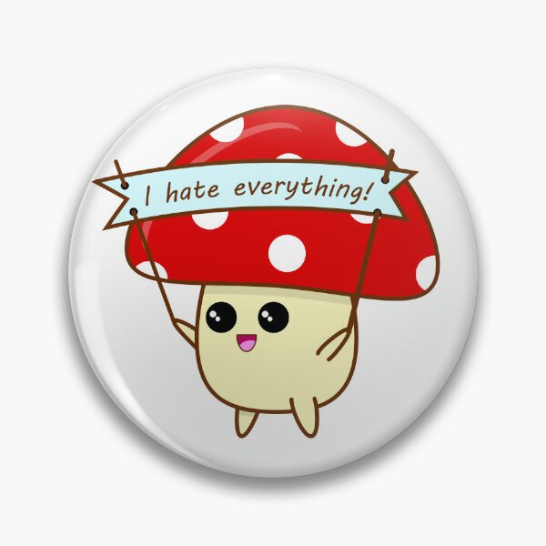 Item preview, Cute, hateful mushroom designed and sold by Ahhvocadoh.