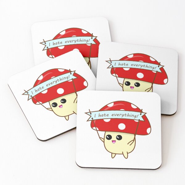 Item preview, Cute, hateful mushroom designed and sold by Ahhvocadoh.