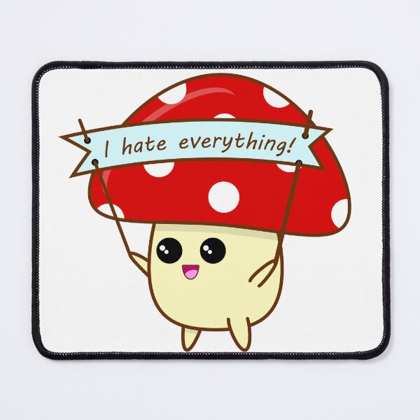 Item preview, Cute, hateful mushroom designed and sold by Ahhvocadoh.