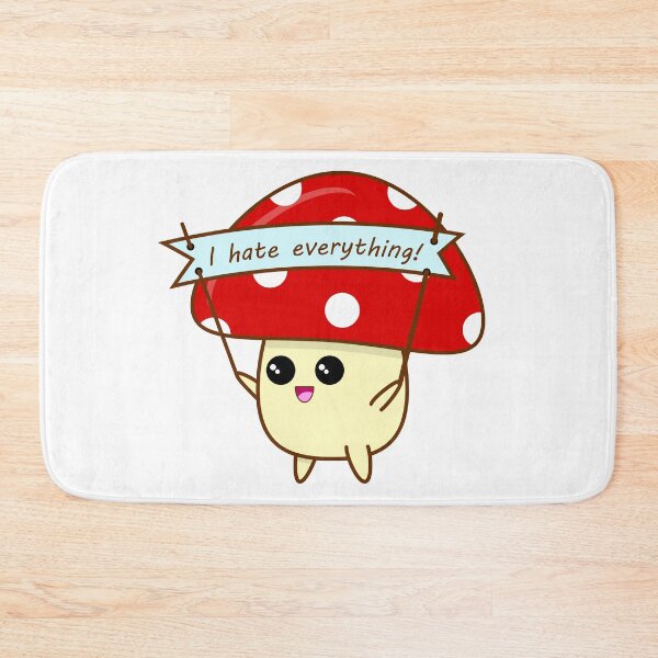 Item preview, Cute, hateful mushroom designed and sold by Ahhvocadoh.
