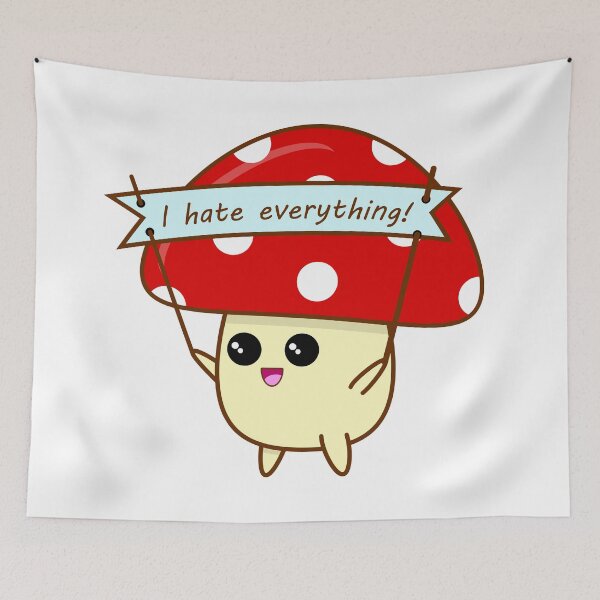 Item preview, Cute, hateful mushroom designed and sold by Ahhvocadoh.