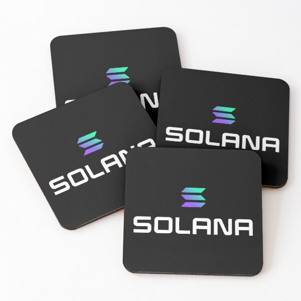 Item preview, Solana SOL Crypto Altcoin - Clean Small Vertical Gradient Logo with White Text Logo designed and sold by CryptoMoods.