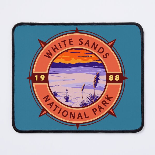 Item preview, White Sands National Park Retro Compass Emblem designed and sold by KrisSidDesigns.