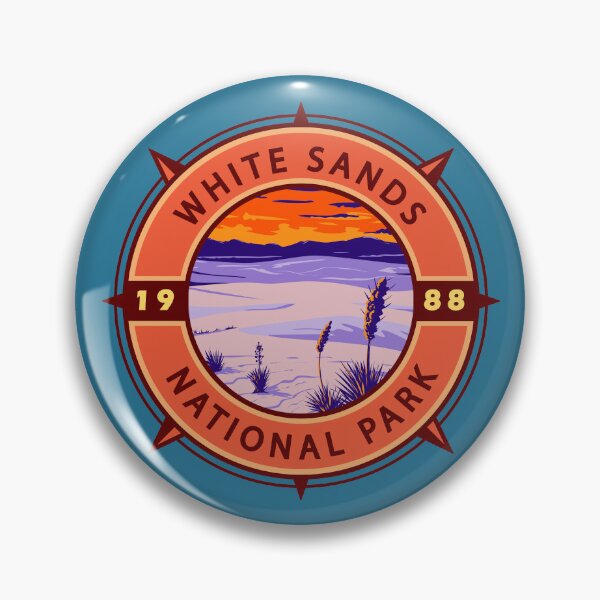 Item preview, White Sands National Park Retro Compass Emblem designed and sold by KrisSidDesigns.